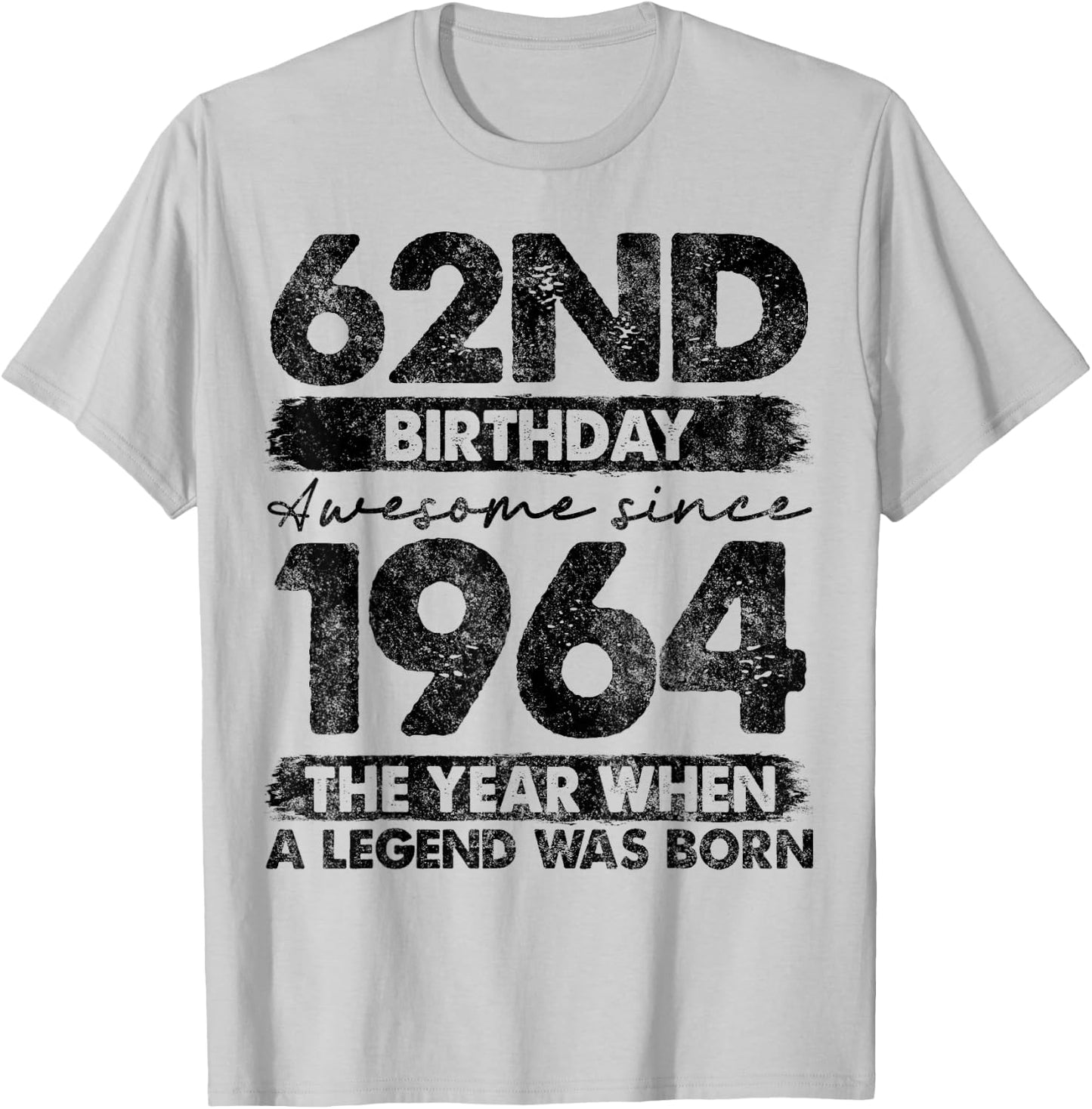 62 Year Old Gifts Vintage 1964 Limited Edition 62nd Birthday T-Shirt - T-Shirt | Ash