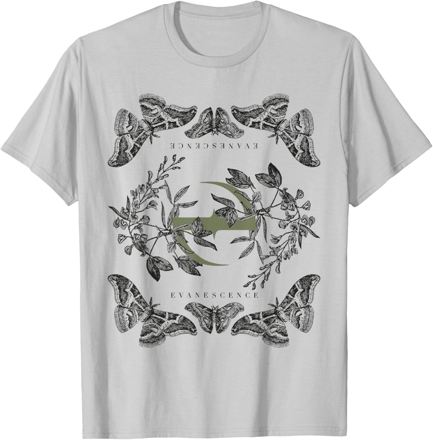 Evanescence – Synthesis Moth T-Shirt - T-Shirt | Ash