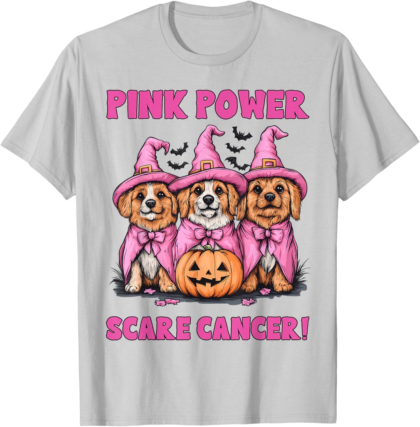 In October We Wear Pink Australian Shepherd Breast Cancer T-Shirt - T-Shirt | Ash
