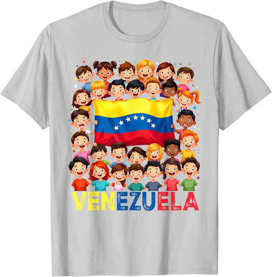 Hispanic Heritage Month Costume Venezuela Flag Pride Kids T-Shirt - T-Shirt | Ash