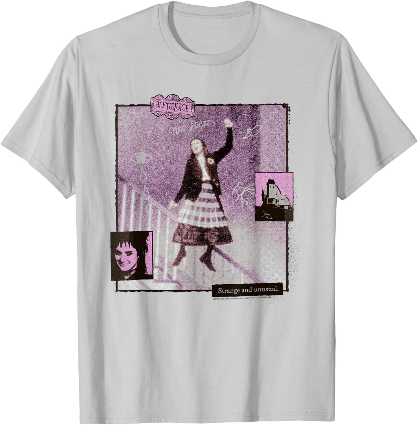 Beetlejuice Lydia Deetz Dance Vintage Collage Movie T-Shirt - T-Shirt | Ash