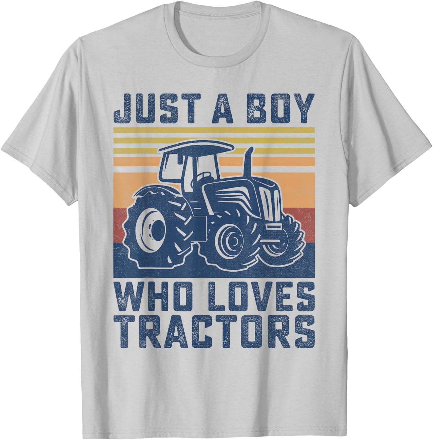 Kids Farm Just A Boy Who Loves Tractors Farmer Toddler Boys T-Shirt - T-Shirt | Ash