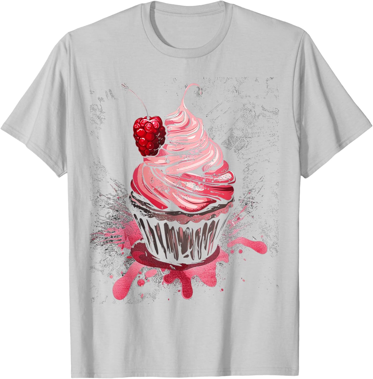 Cupcake Vintage T-Shirt - T-Shirt | Ash