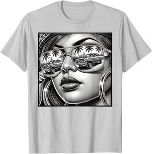 Urban Cultura Chicano Latino Mexican Pride Lowrider Chola T-Shirt - T-Shirt | Ash