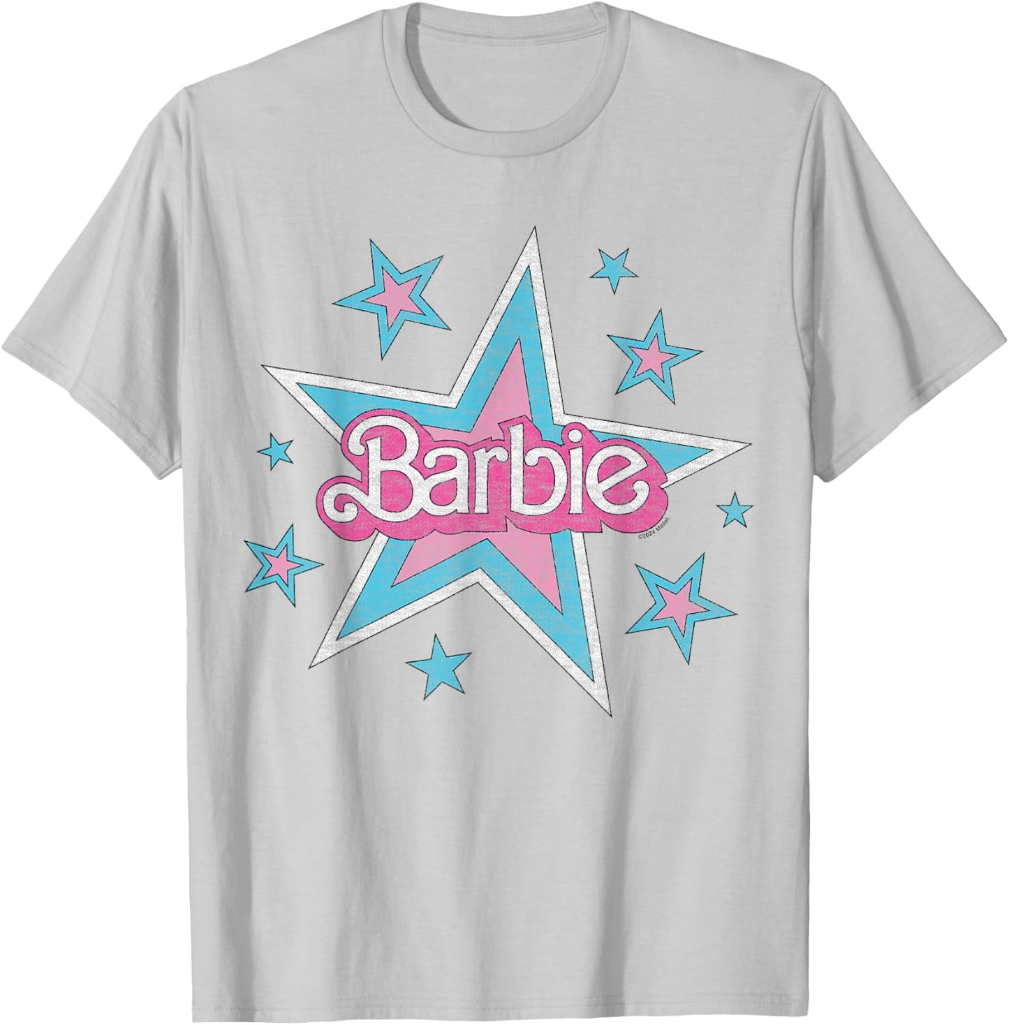 Barbie - Vintage Logo with Stars T-Shirt - T-Shirt | Ash