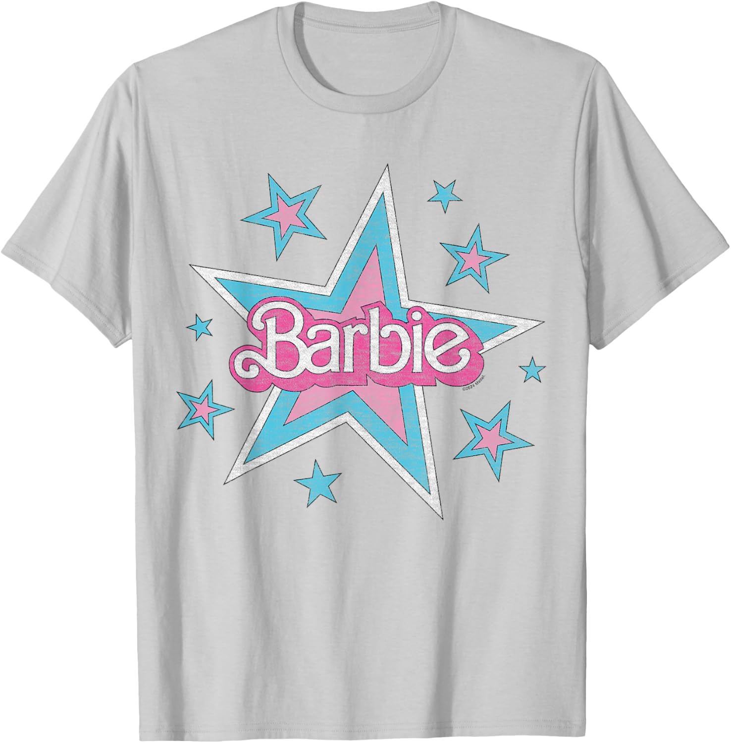 Barbie - Vintage Logo with Stars T-Shirt - T-Shirt | Ash