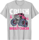 Crush Breast Cancer Awareness Monster Truck kids Boys Girls T-Shirt - T-Shirt | Ash