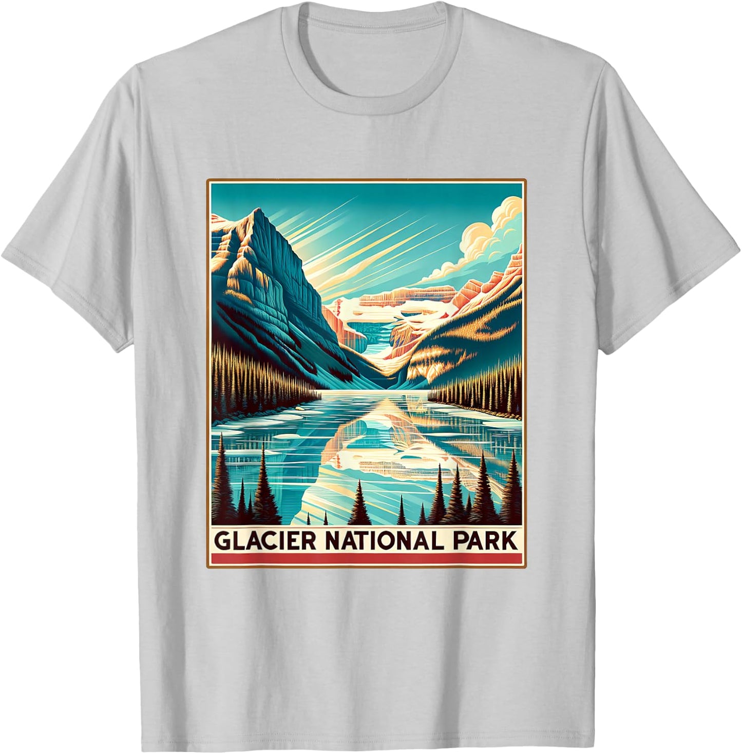 Glacier National Park T-Shirt - T-Shirt | Ash