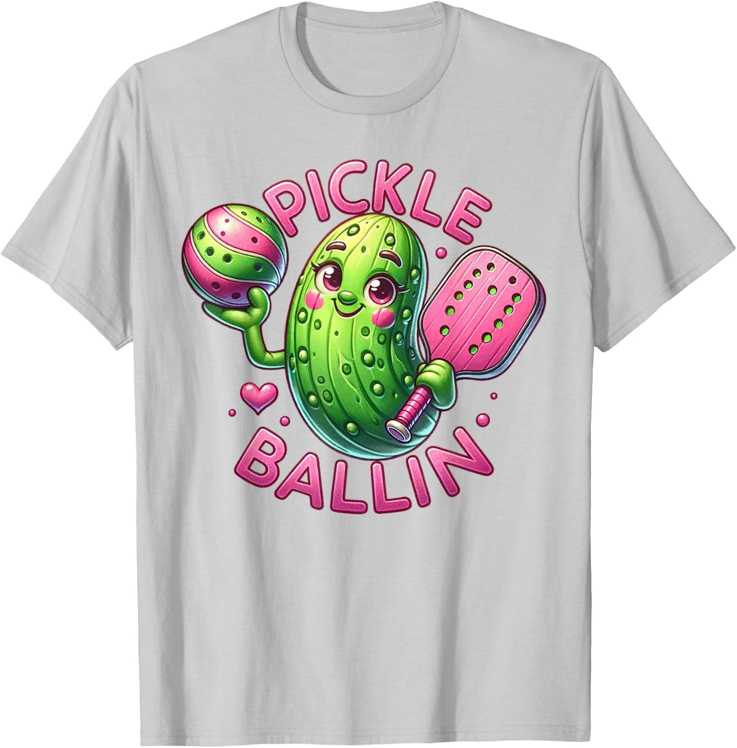 Funny Pickleball Dink Player Women or Men's Adult Pun T-Shirt - T-Shirt | Ash