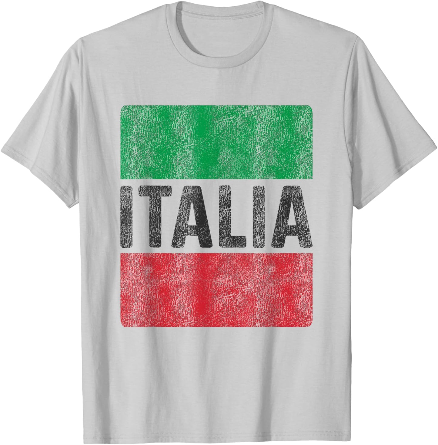 Vintage Italia Flag of Italy Souvenir Italian T-Shirt - T-Shirt | Ash