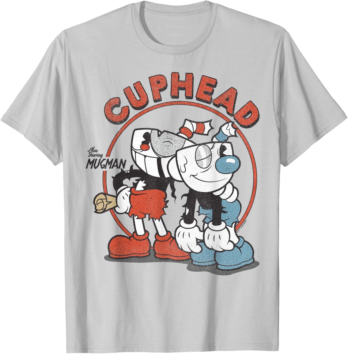 Cuphead And Mugman Beat Up Bros Graphic T-Shirt - T-Shirt | Ash