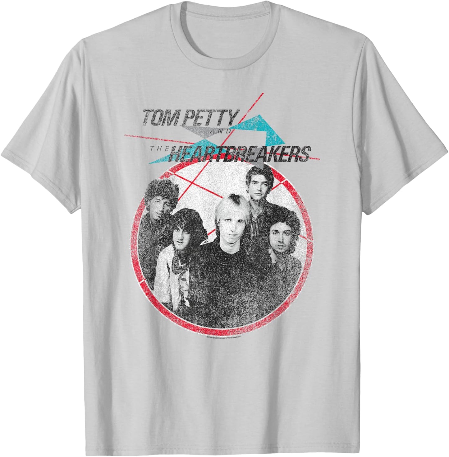Tom Petty Long After Dark Band Photo Circle Distressed T-Shirt - T-Shirt | Ash