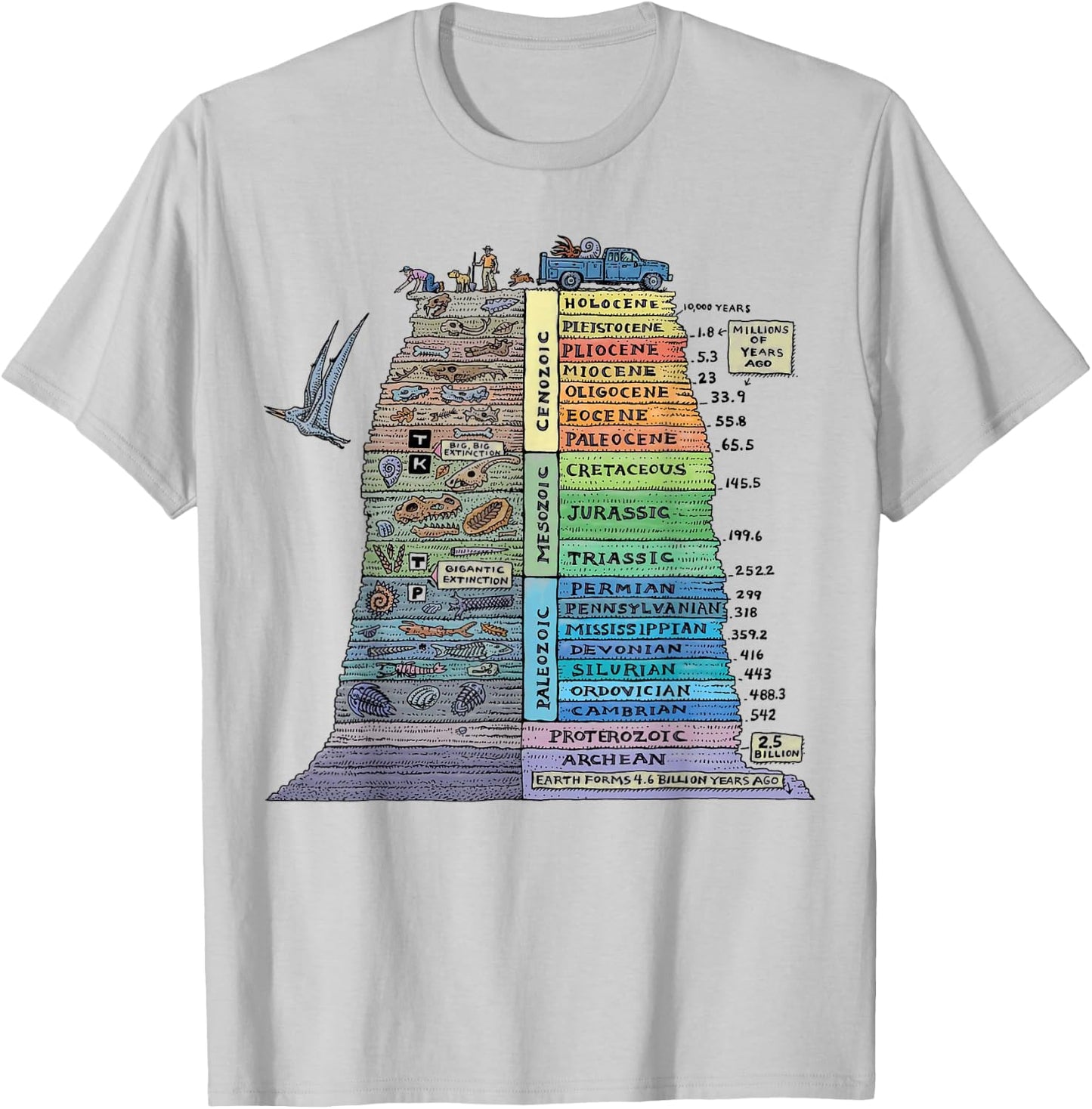 Geology Earthform Geologist Rock Collector Mineral Geode T-Shirt - T-Shirt | Ash
