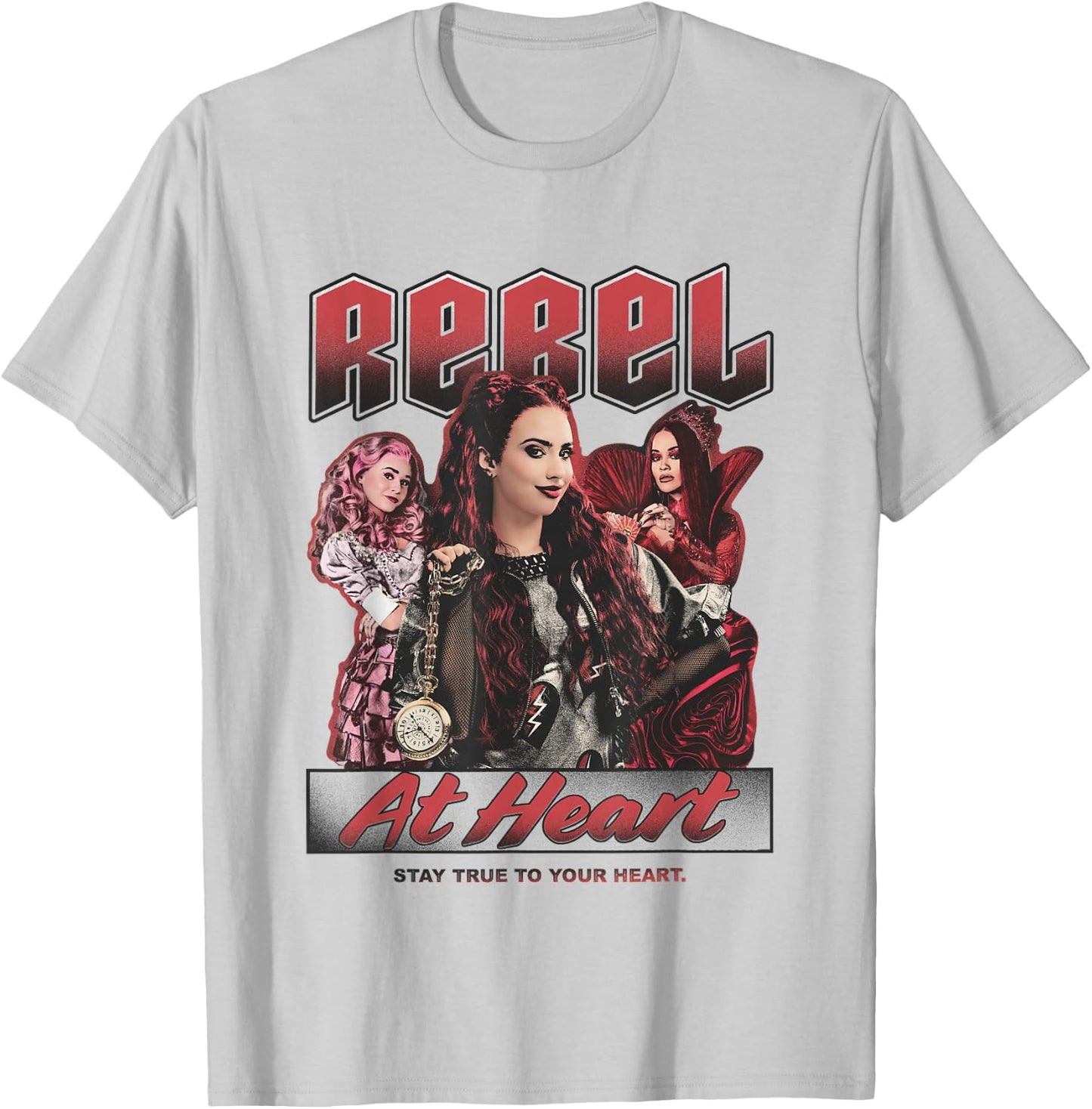 Disney Descendants: The Rise of Red Rebel at Heart Big Logo T-Shirt - T-Shirt | Ash