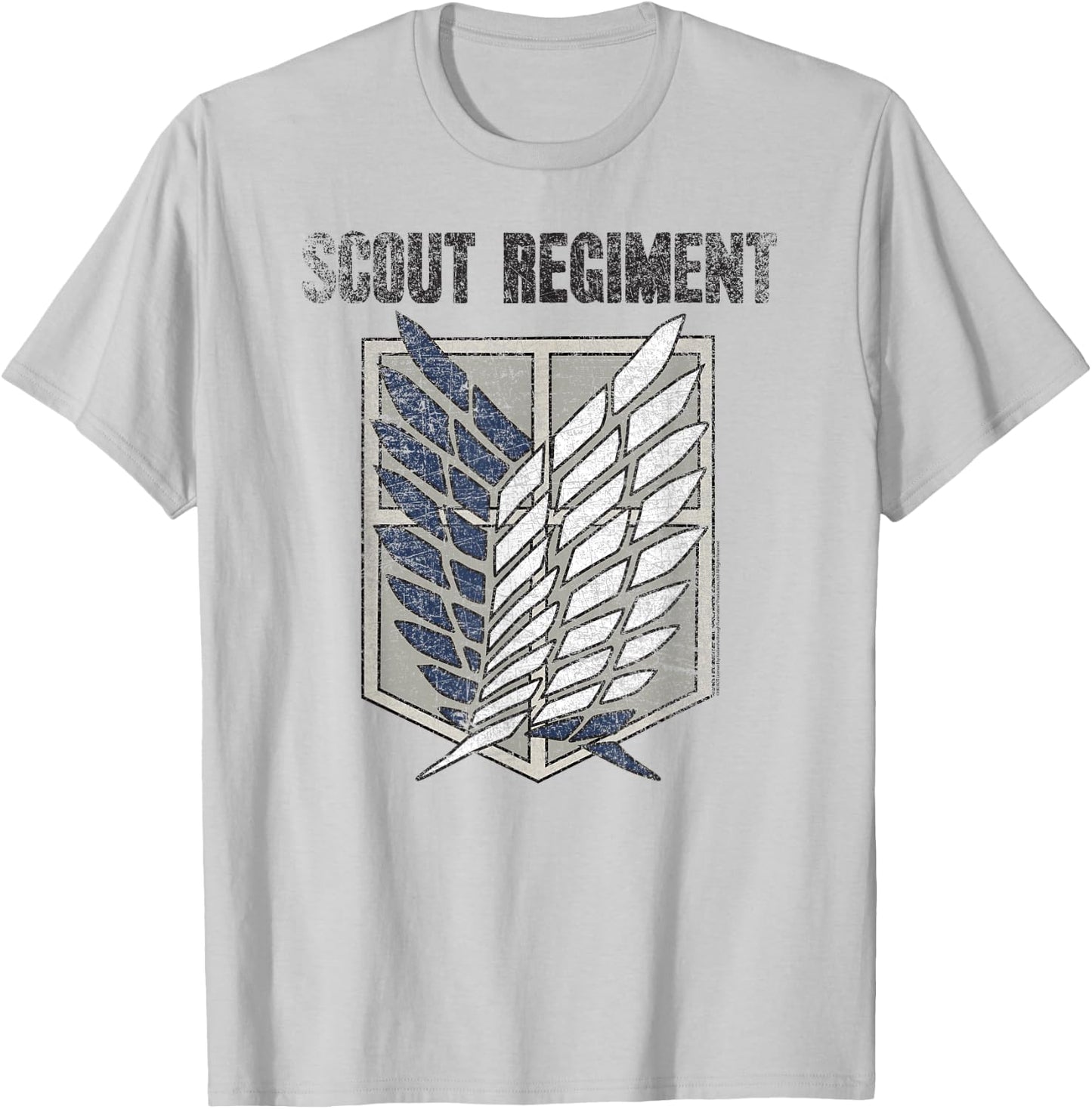 Ripple Junction Attack on Titan Distressed Survey Corps Emblem AOT Anime -Adults T-Shirt - T-Shirt | Ash