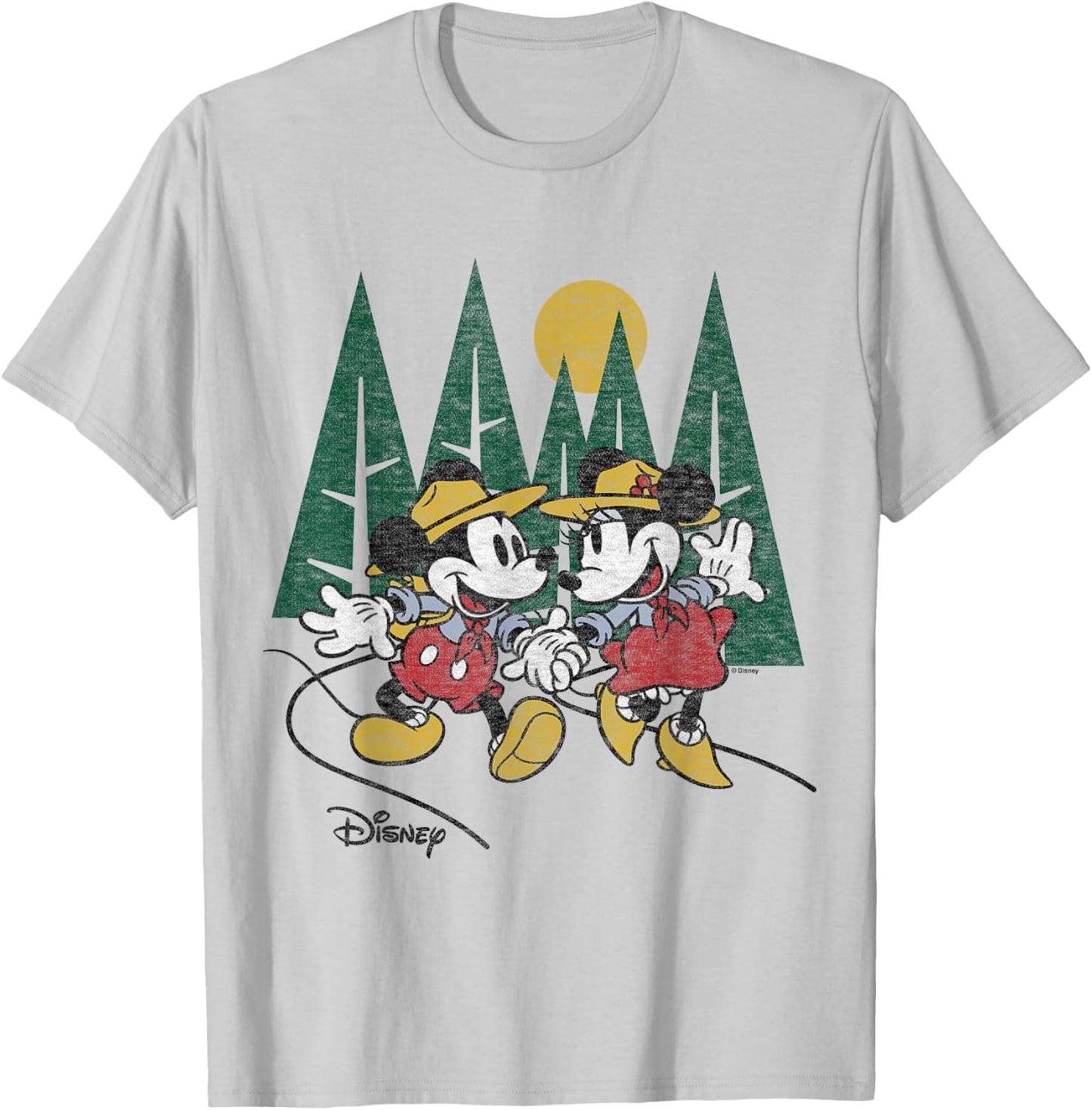 Disney - Mickey Minnie Hiking T-Shirt - T-Shirt | Ash
