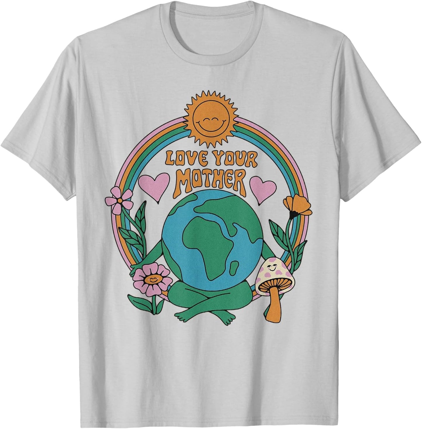 Love Your Mother Vintage Environmentally Friendly Earth Day T-Shirt - T-Shirt | Ash