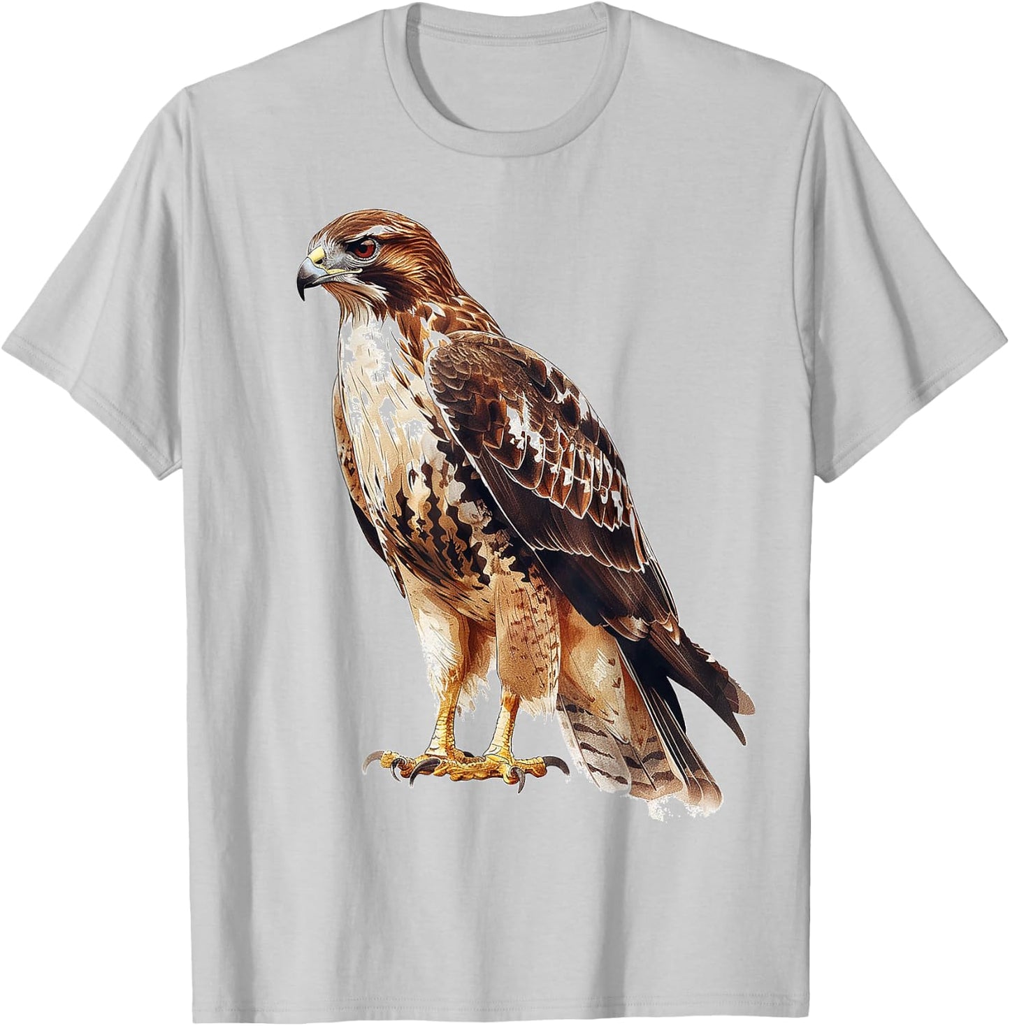 Hawk Bird Motif Artwork Hawk T-Shirt - T-Shirt | Ash