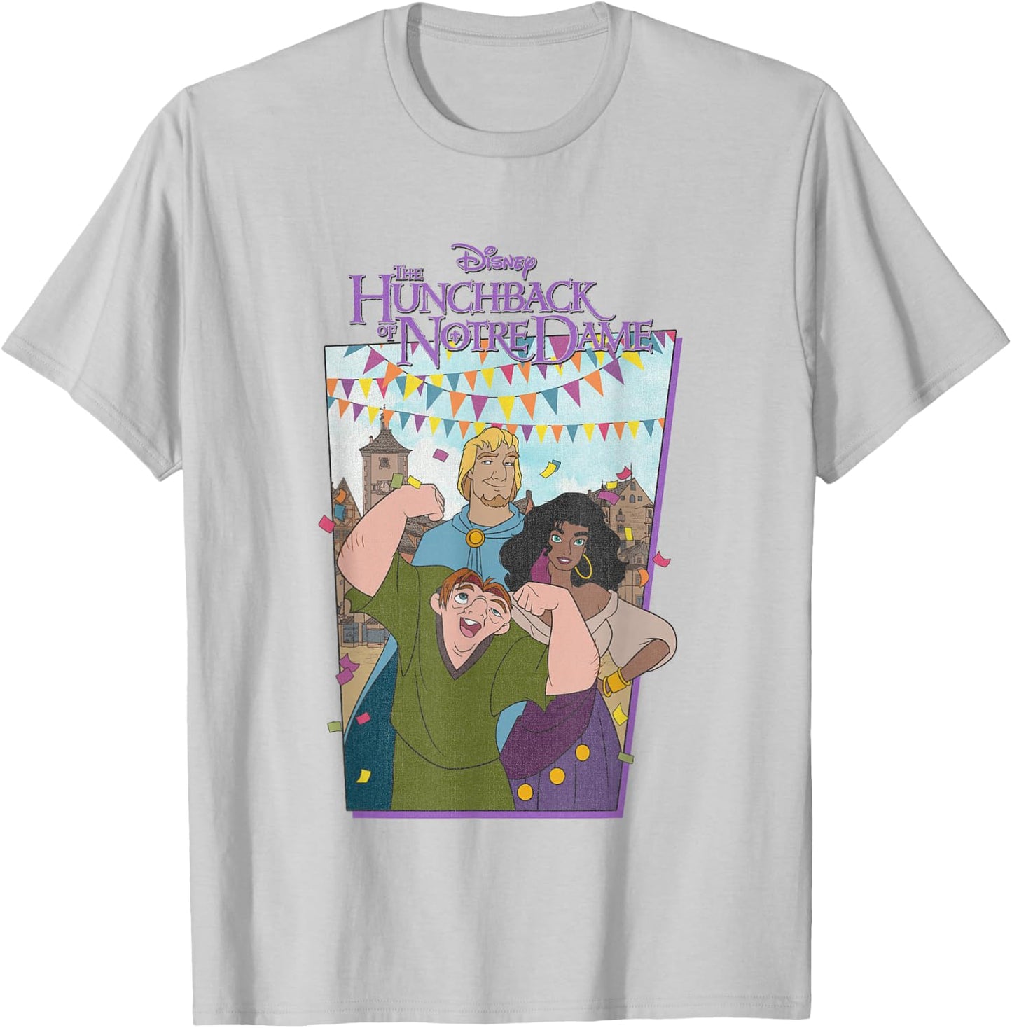 Disney The Hunchback of Notre Dame Iconic Group Shot Poster T-Shirt - T-Shirt | Ash