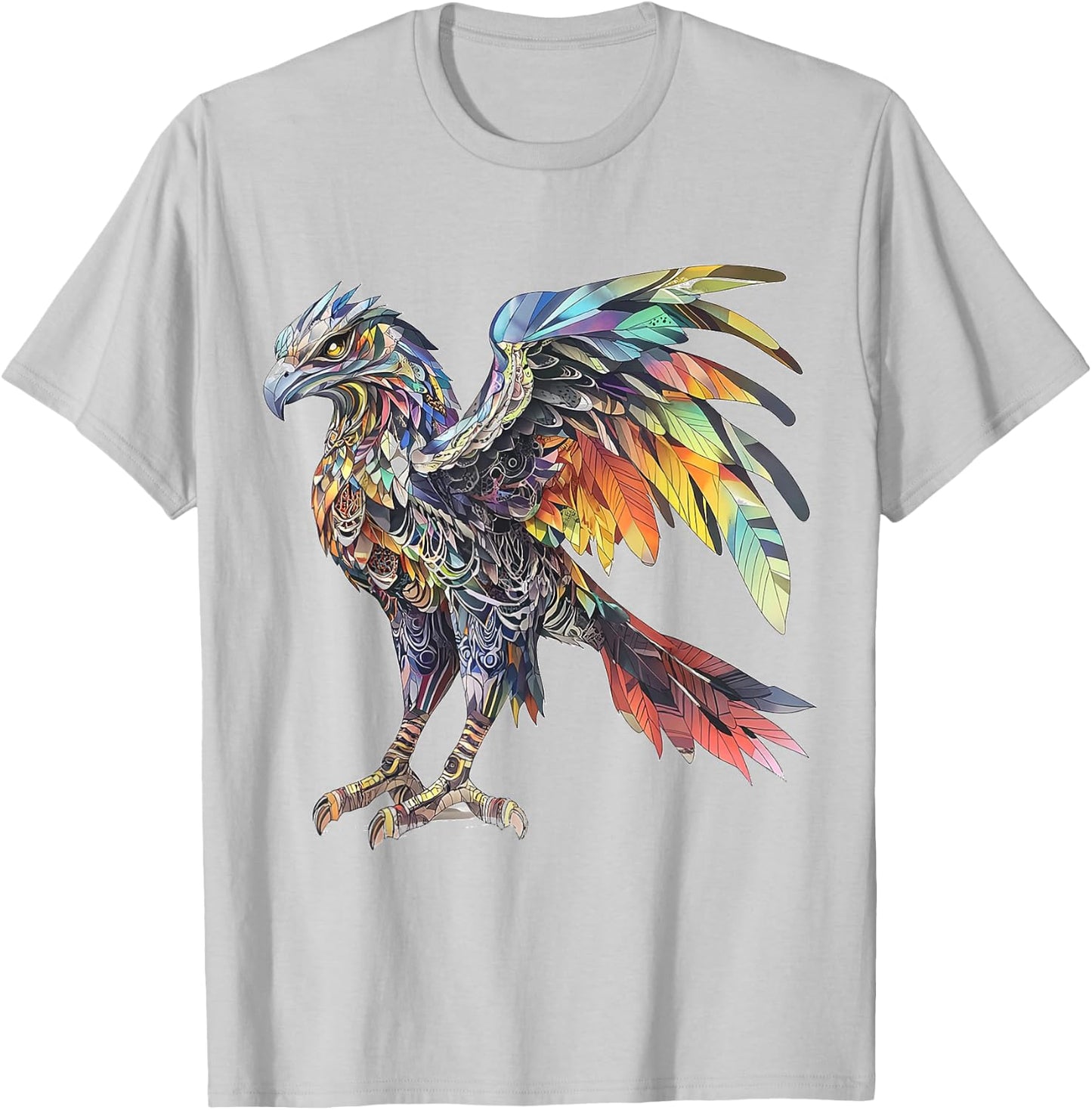 Griffin Mythical Graphic Fantasy Artwork Griffin T-Shirt - T-Shirt | Ash
