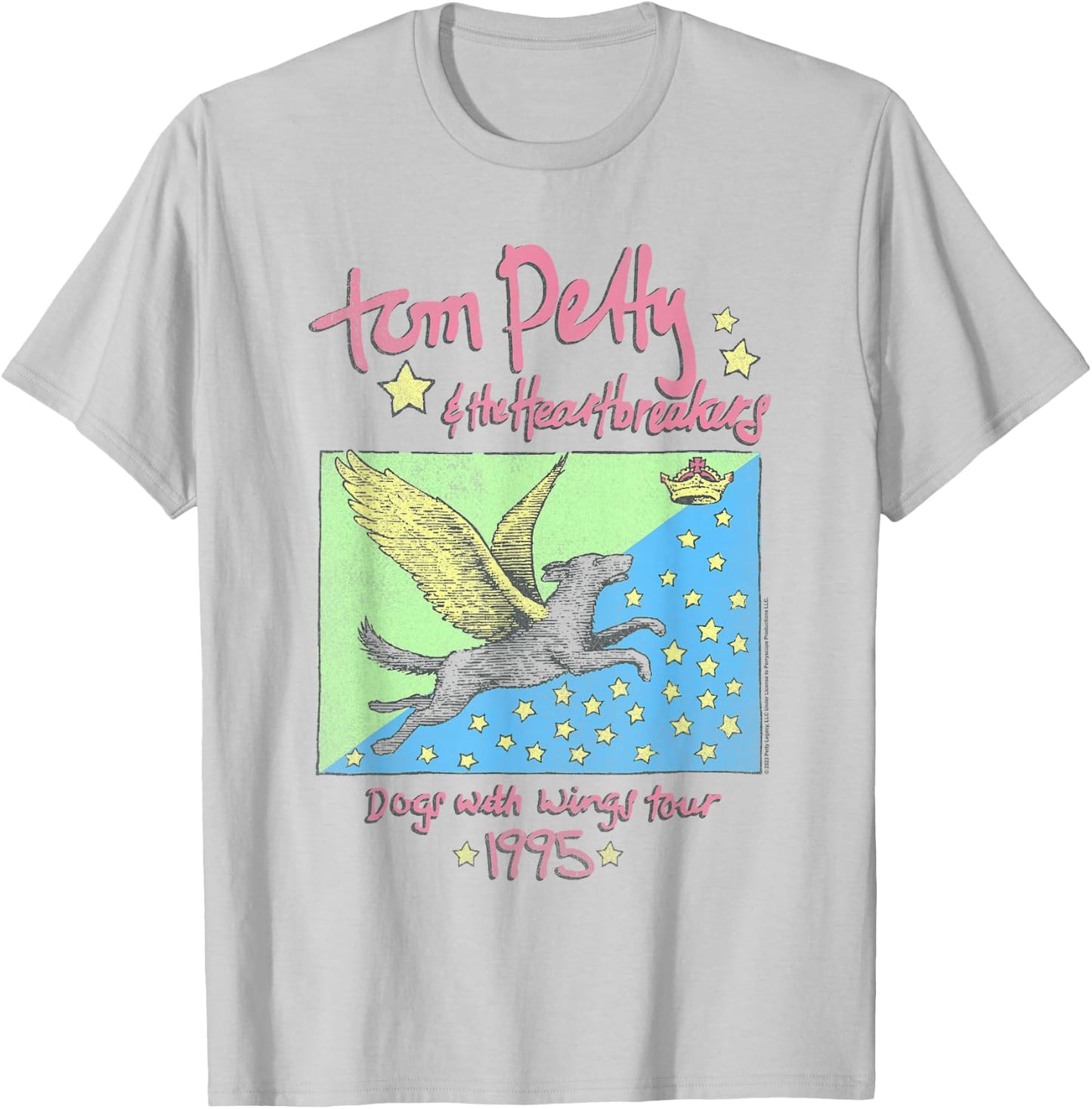 Tom Petty Dogs With Wings Tour 1995 T-Shirt - T-Shirt | Ash