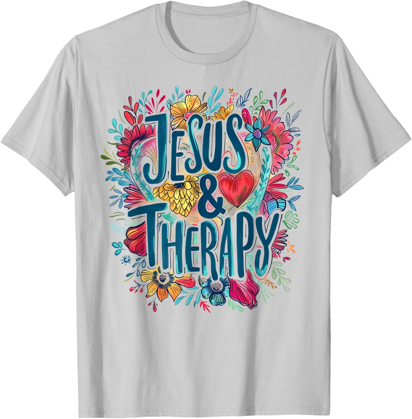 Jesus and Therapy T-Shirt - T-Shirt | Ash