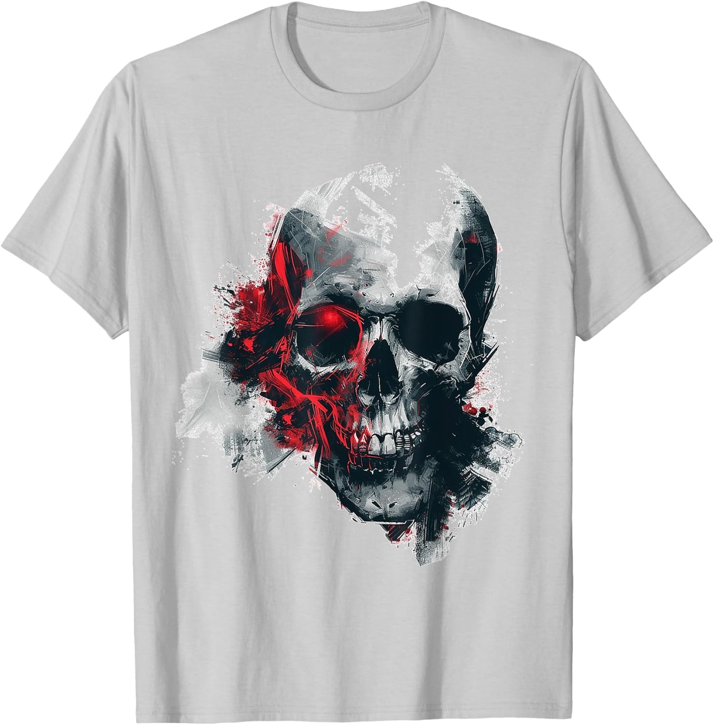 Skull Costume Halloween Spooky Art Skull T-Shirt - T-Shirt | Ash