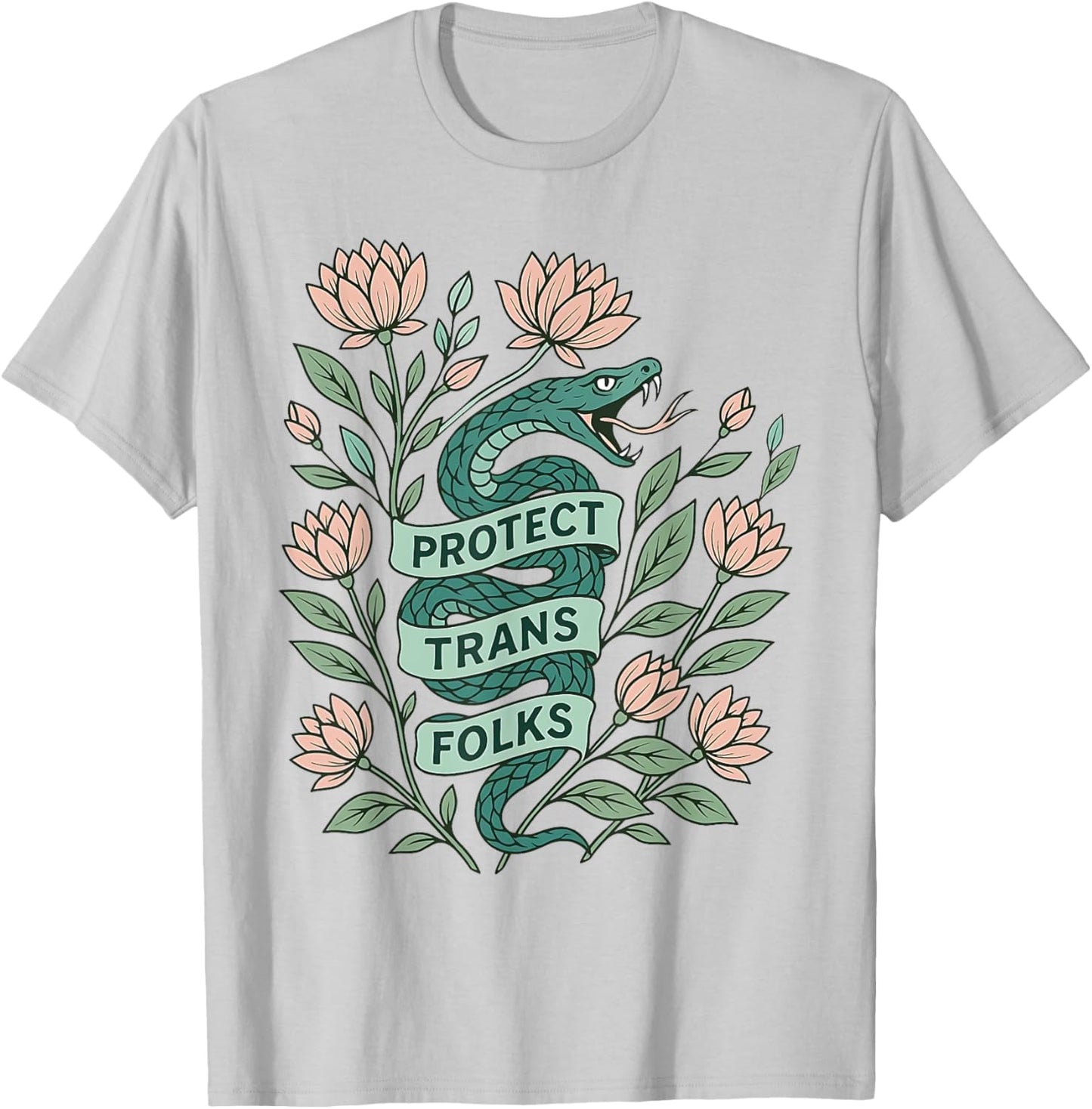 Retro Protect Trans Folks Protect Trans Rights Human Rights T-Shirt - T-Shirt | Ash