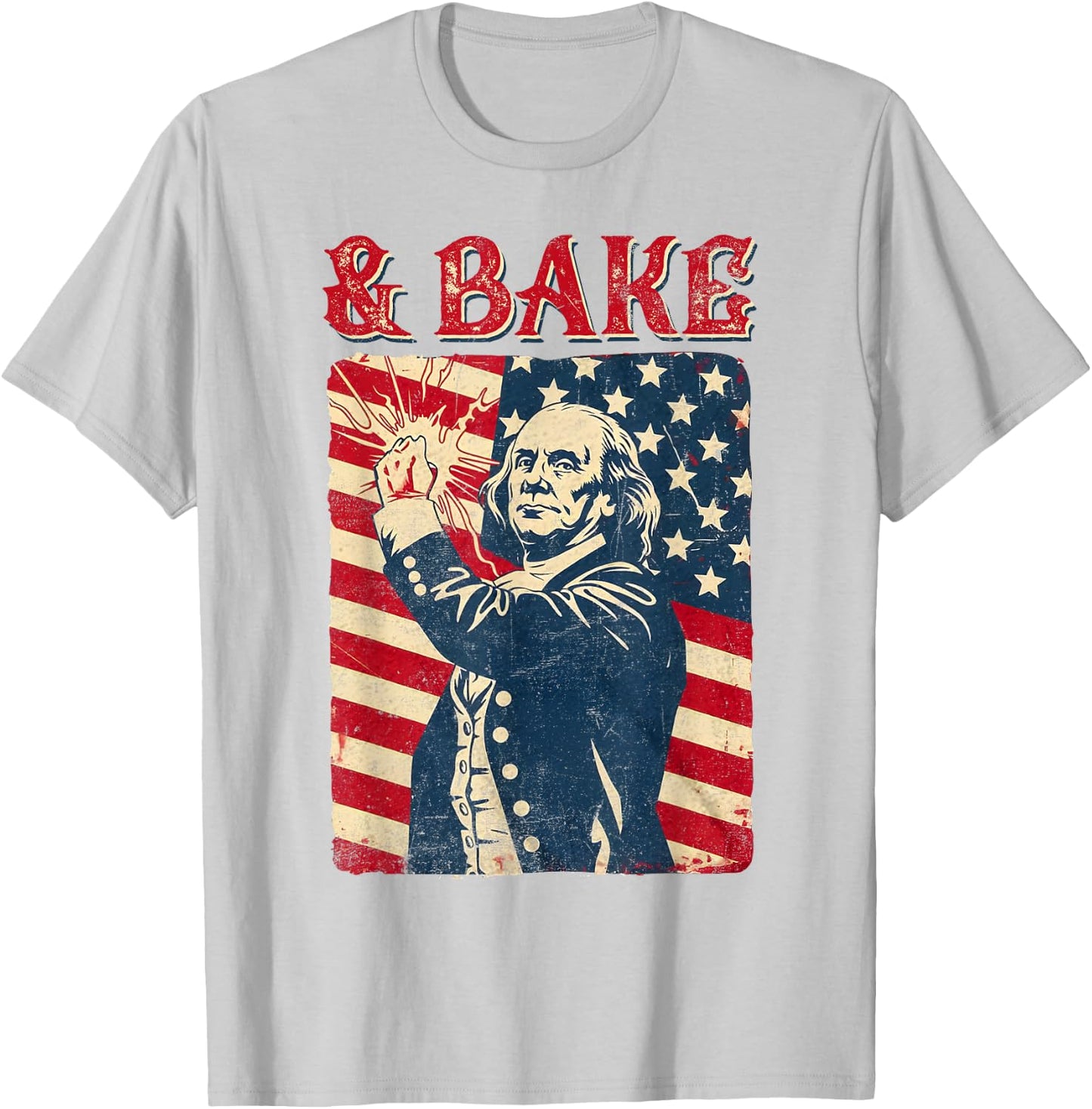 Funny Shake And Bake 4th of July Couple Matching T-Shirt - T-Shirt | Ash