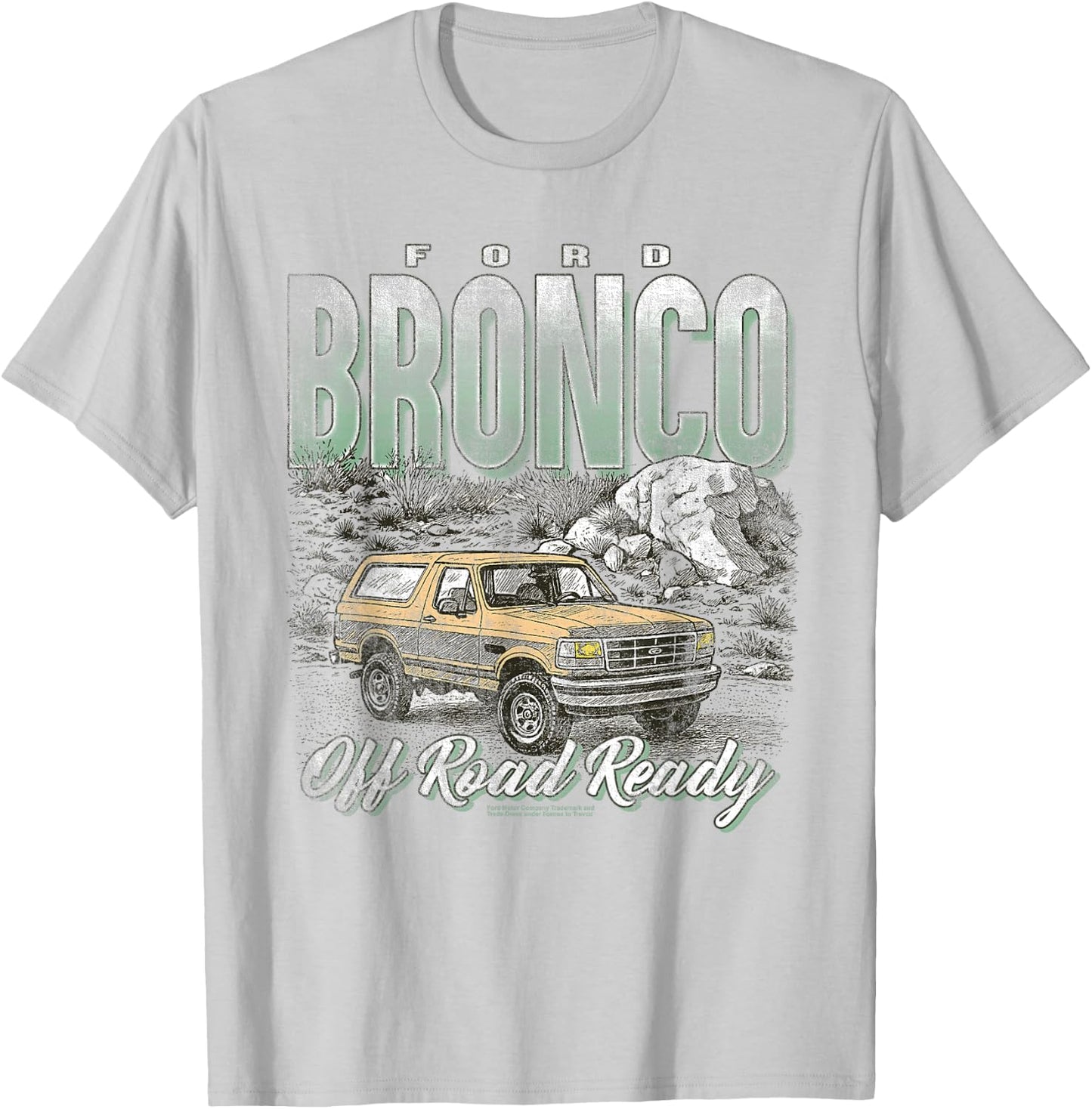 Ford Bronco Off Road Desert T-Shirt - T-Shirt | Ash