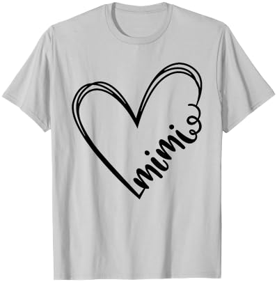 Mimi Heart Grandma Women For Christmas Mother's Day T-Shirt - T-Shirt | Ash