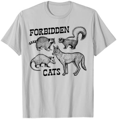 Vintage Forbidden Cats Animals Lover T-Shirt - T-Shirt | Ash