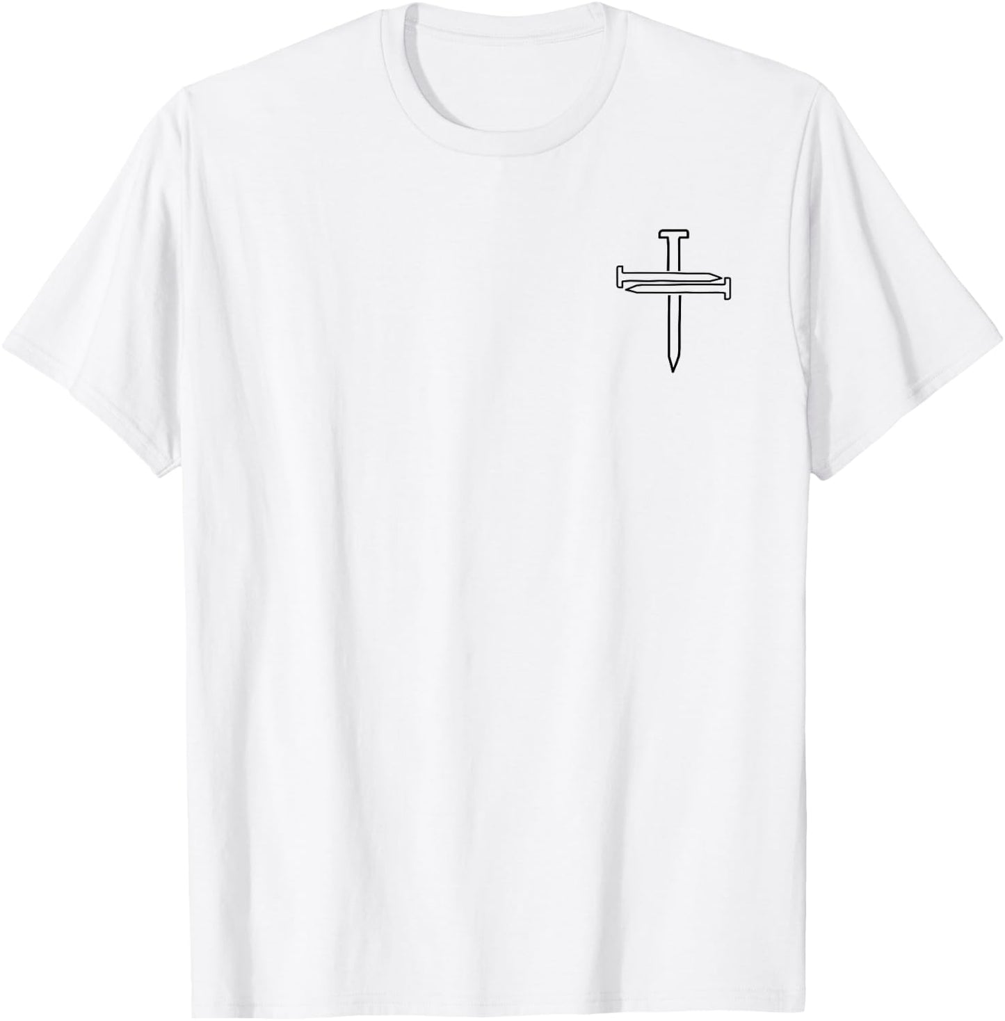 three Nails Cross Christian Apparel & Home Decor T-Shirt - T-Shirt | White
