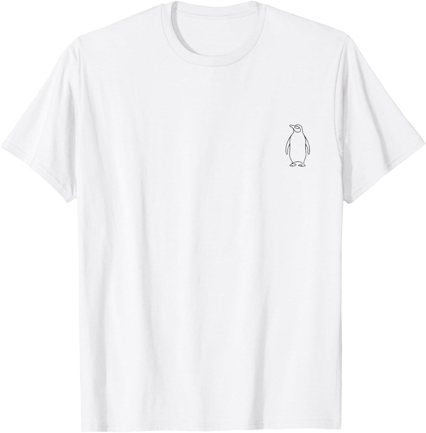 Penguin Minimalistic T-Shirt - T-Shirt | White