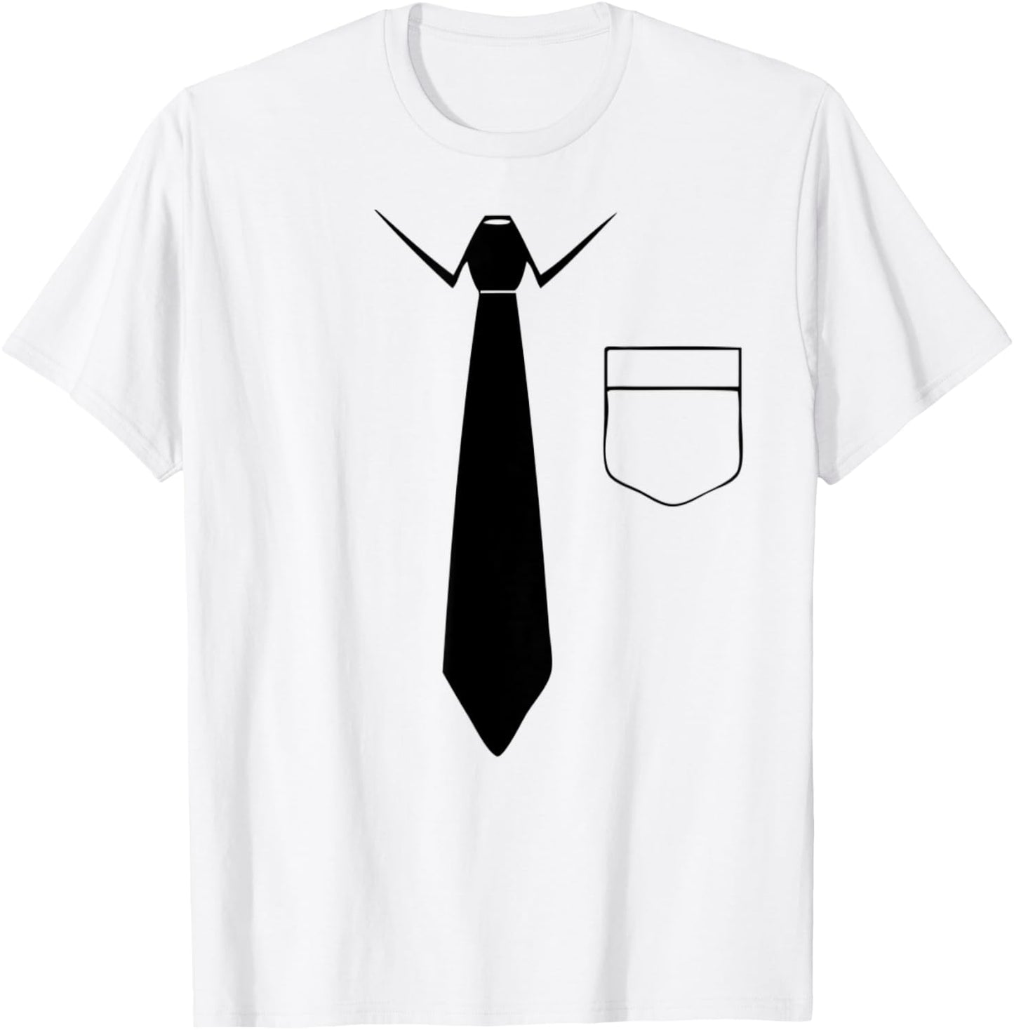 Novelty Collar and Tie , Dress code? No problem. Funny T-Shirt - T-Shirt | White