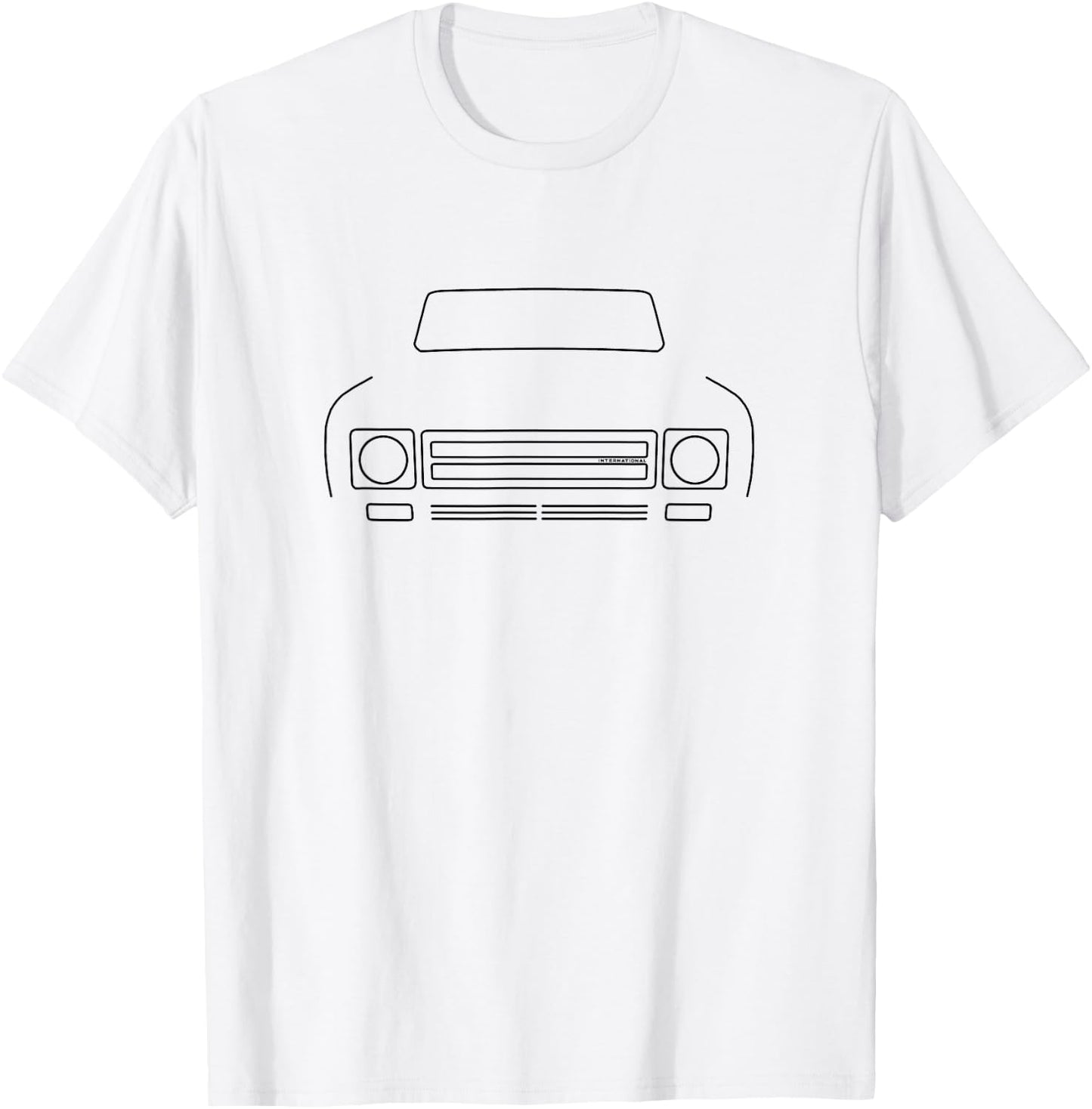 International Harvester Scout II vintage 4x4 outline (black) T-Shirt - T-Shirt | White