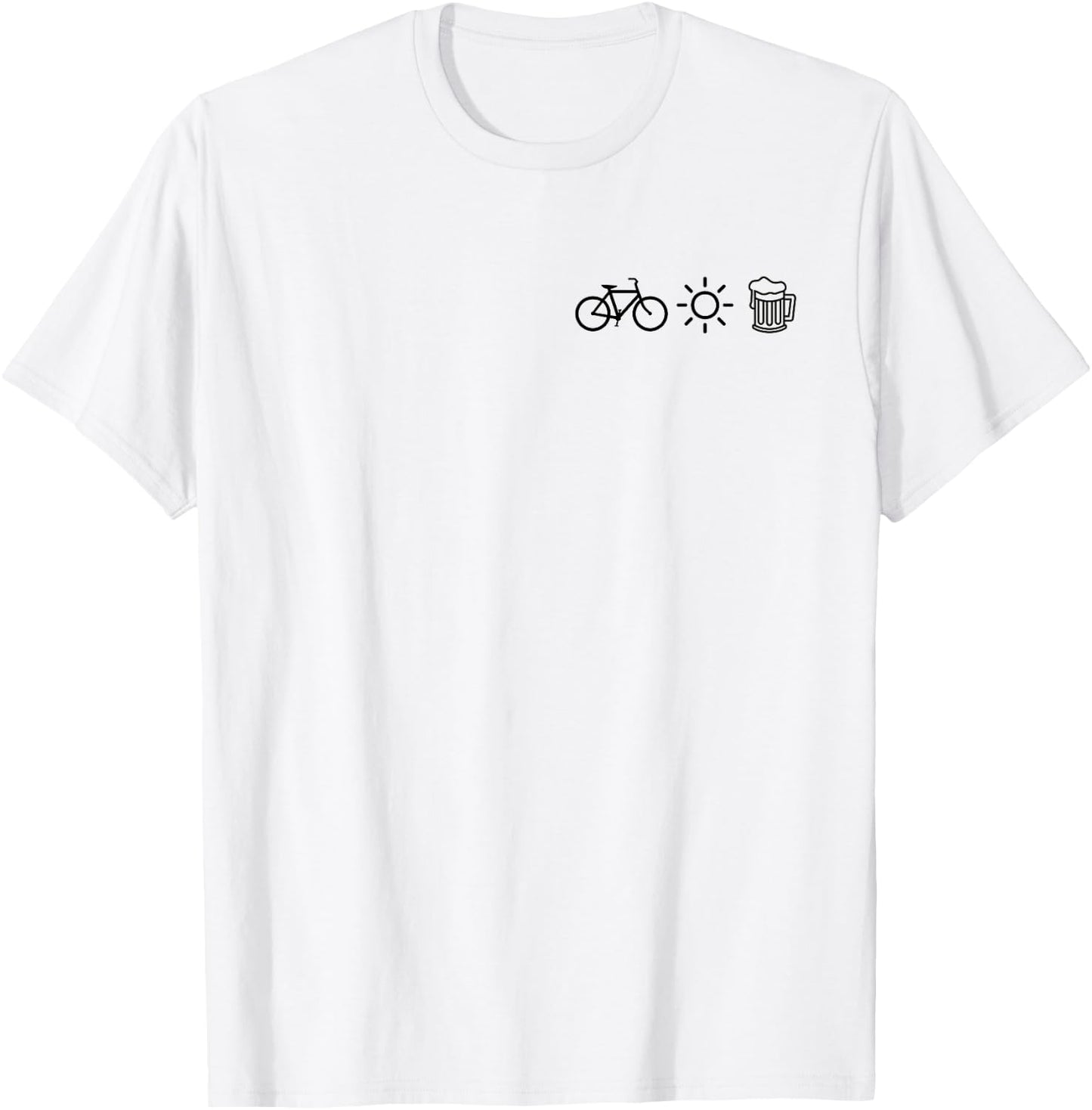 Bicycle Sun Beer Shirt I Cyclist Biker Cycling T-Shirt - T-Shirt | White