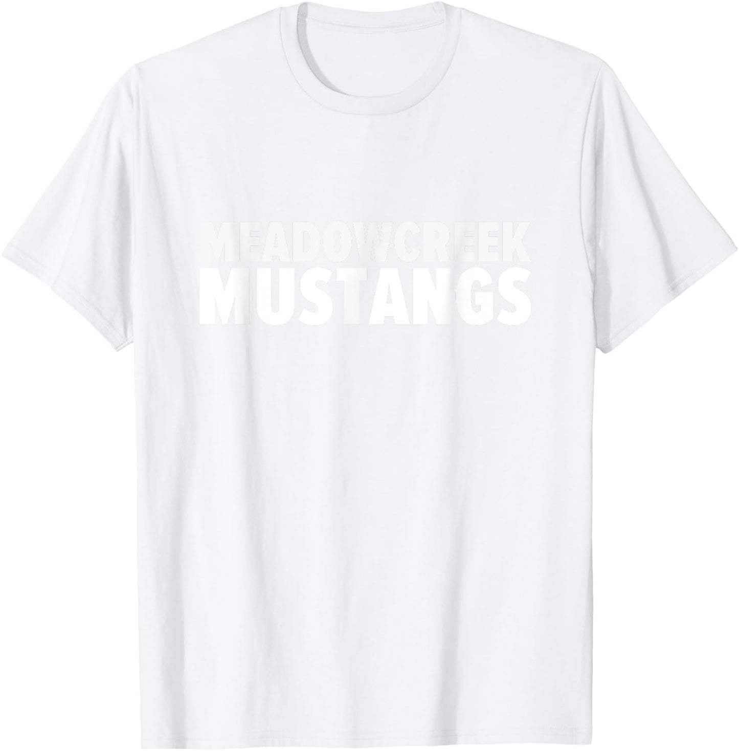 Meadowcreek Mustangs Bold T-Shirt - T-Shirt | White