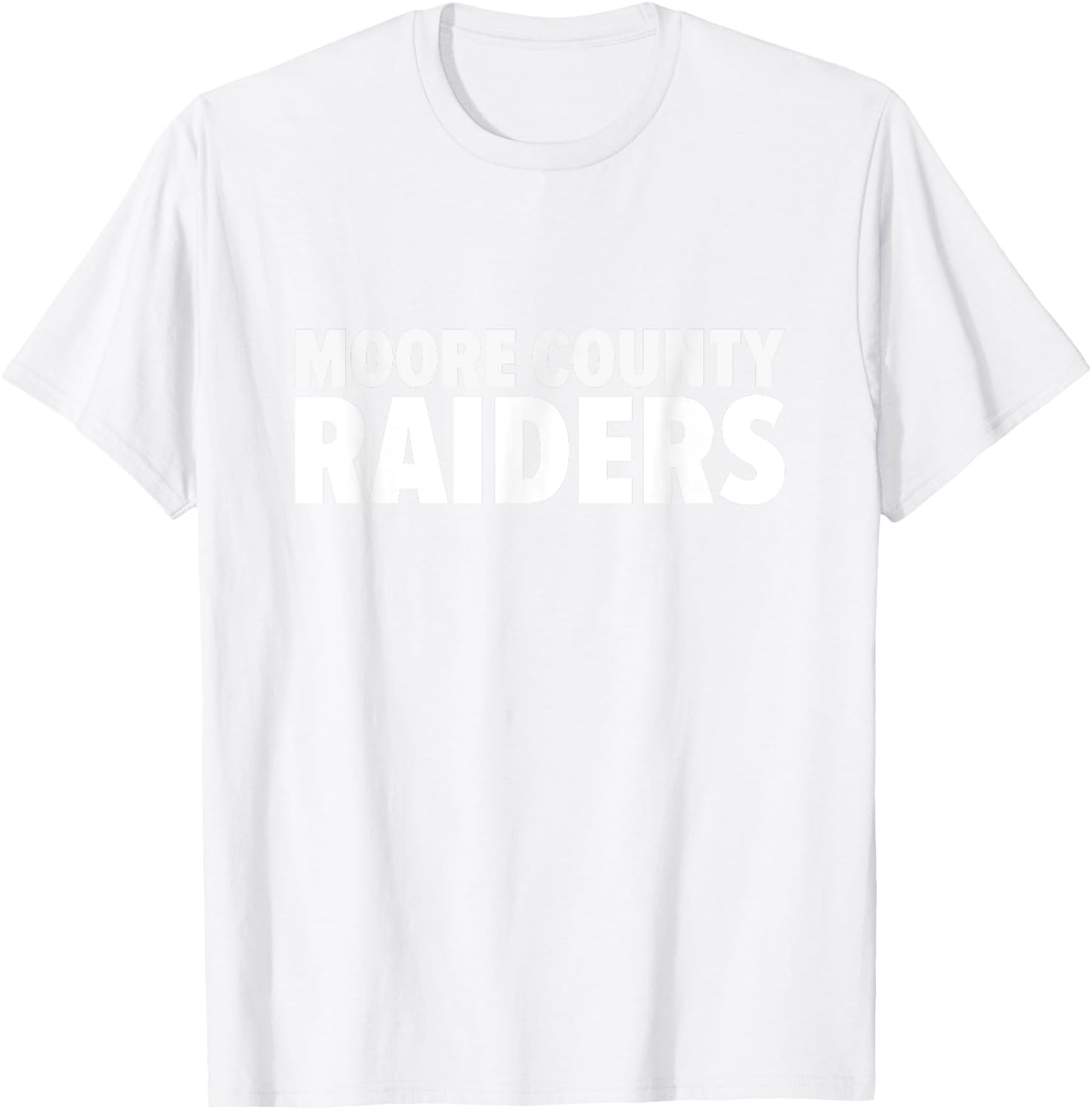 Moore County Raiders Bold T-Shirt - T-Shirt | White
