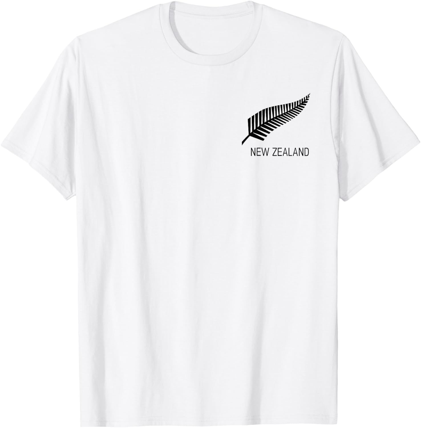 Black New Zealand Fern Shirt Black Proud Kiwi NZ Rugby T-Shirt - T-Shirt | White