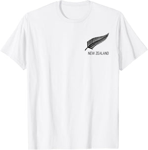Black New Zealand Fern Shirt Black Proud Kiwi NZ Rugby T-Shirt - T-Shirt | White