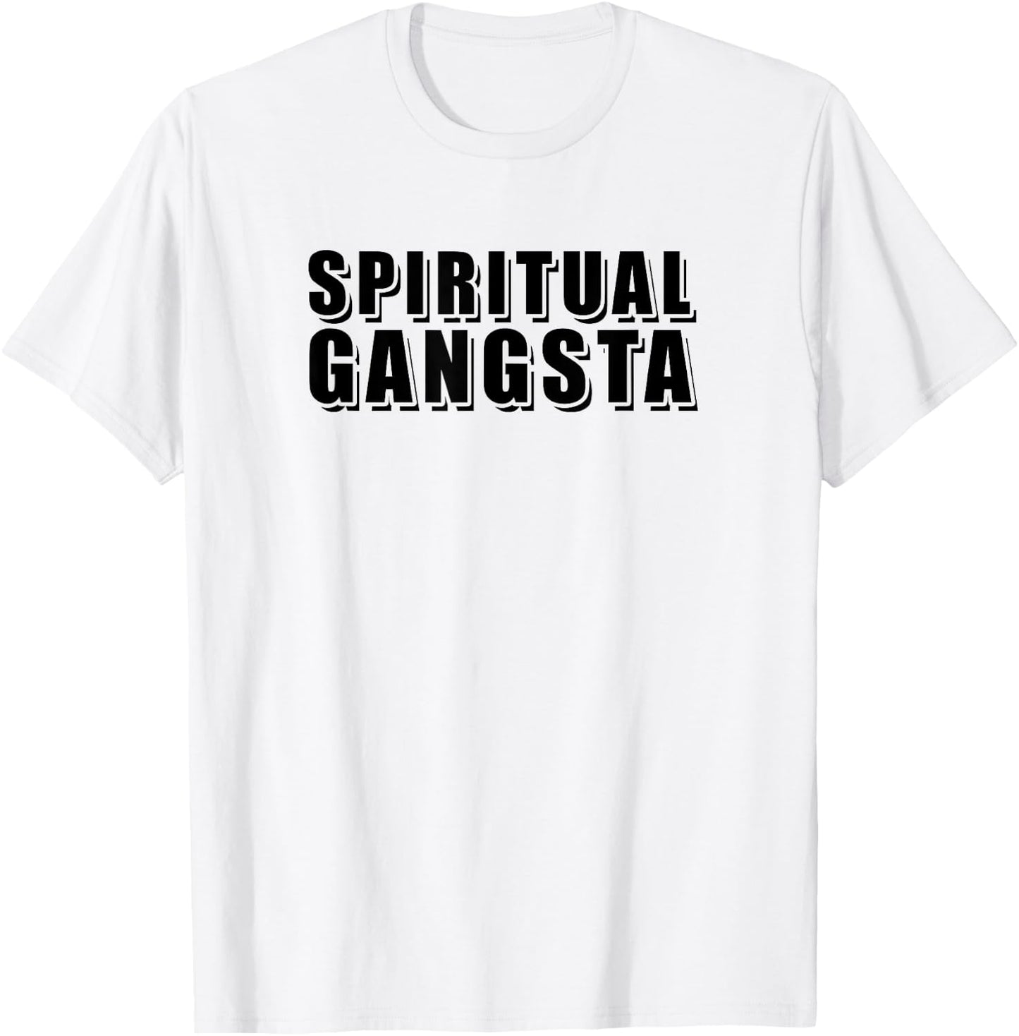 Funny Yoga Spiritual Gangsta Shirts T-Shirt - T-Shirt | White