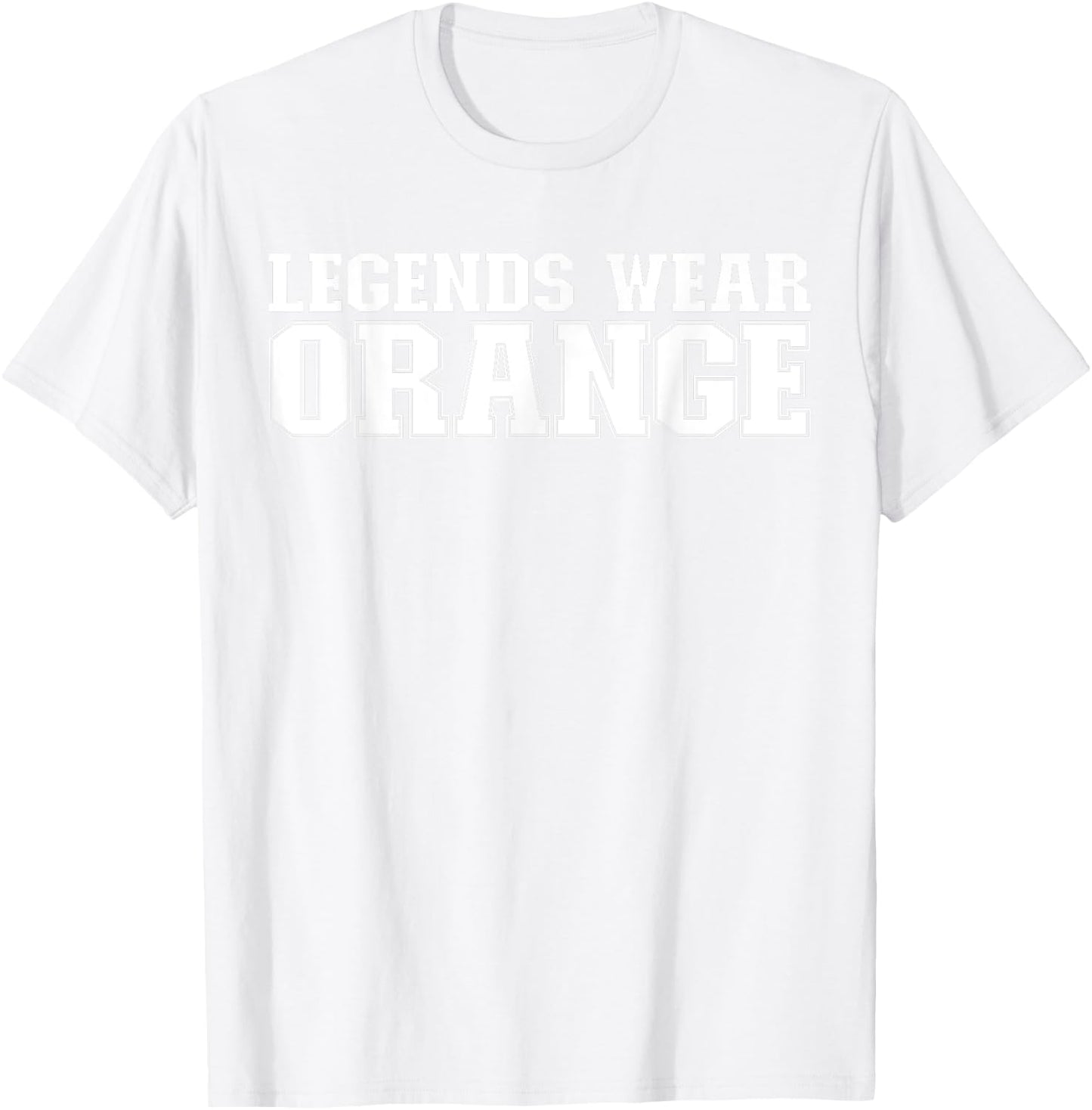Legends Wear Orange Spirit Wear Team Game Color War Funny T-Shirt - T-Shirt | White