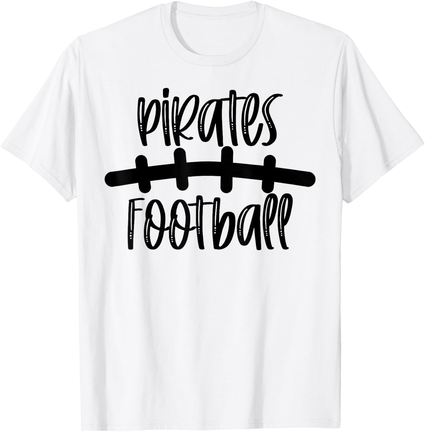 Pirates Football School Spirit Team Mascot Game Night T-Shirt - T-Shirt | White