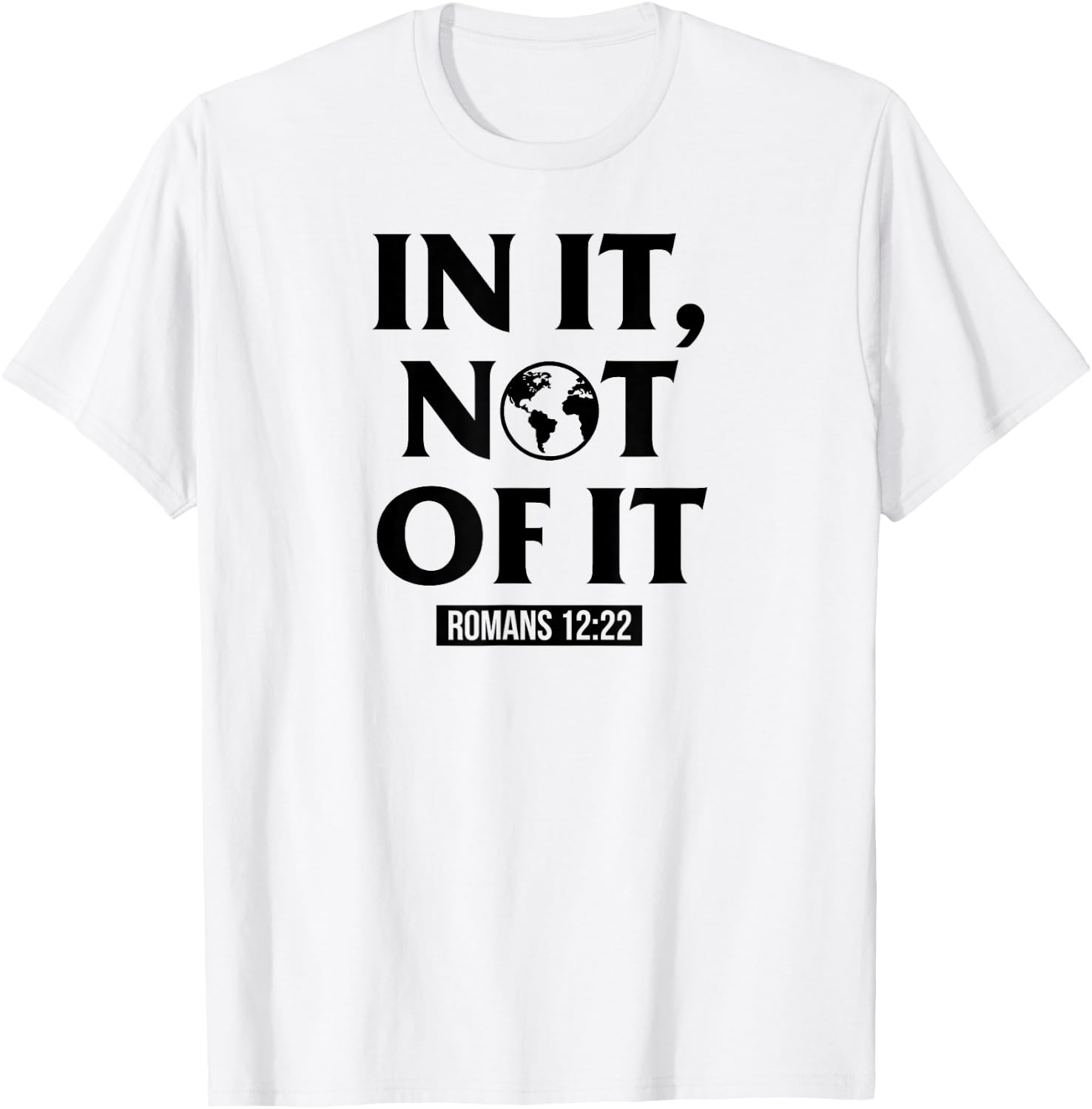 In It Not Of It Romans 12:22 - Christian Bible Verse Quote T-Shirt - T-Shirt | White