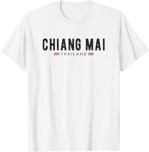Vintage Chiang Mai Thailand Vacation | Thailand Lover T-Shirt - T-Shirt | White
