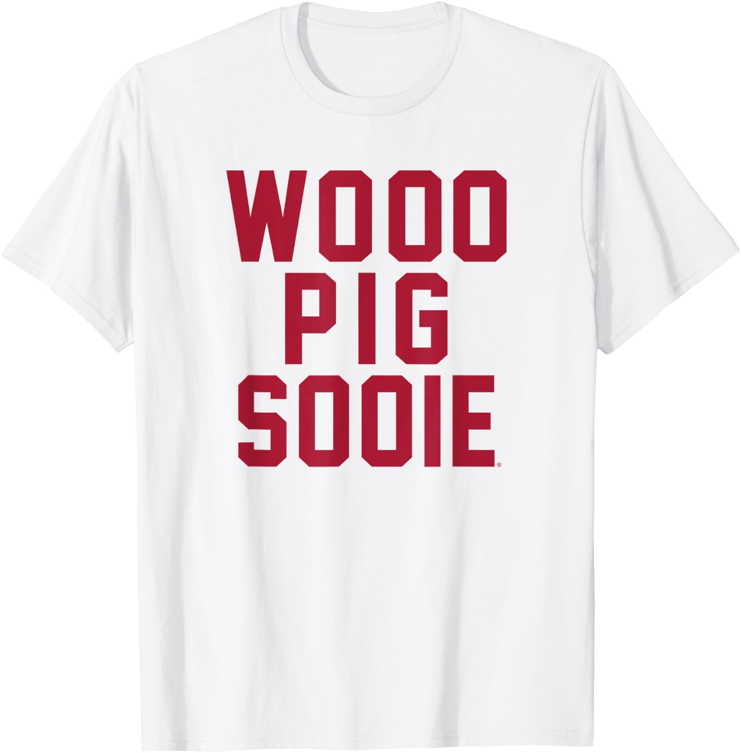 University of Arkansas Razorbacks Wooo Pig Sooie T-Shirt - T-Shirt | White
