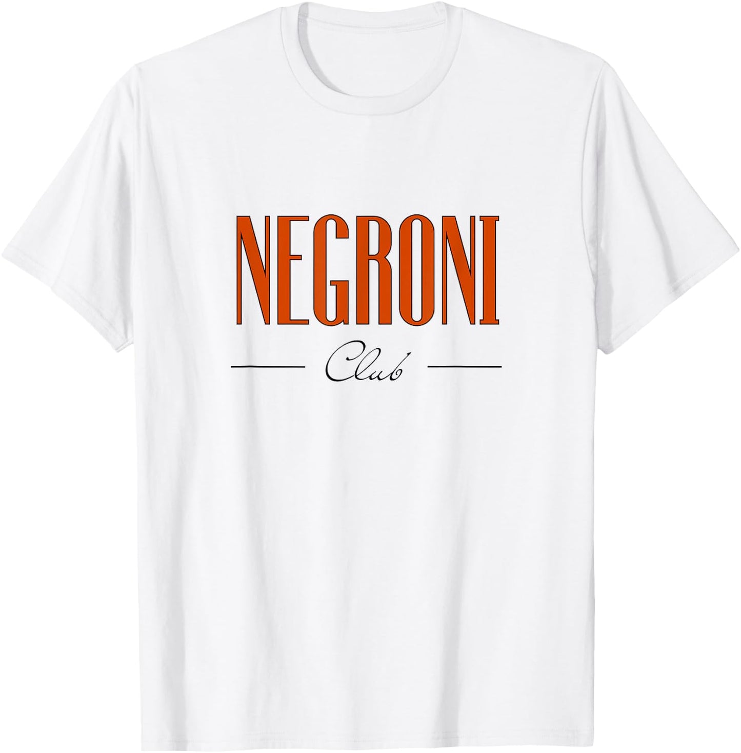 Negroni Club | Classic Gin Vermouth Cocktail Drink & Team T-Shirt - T-Shirt | White