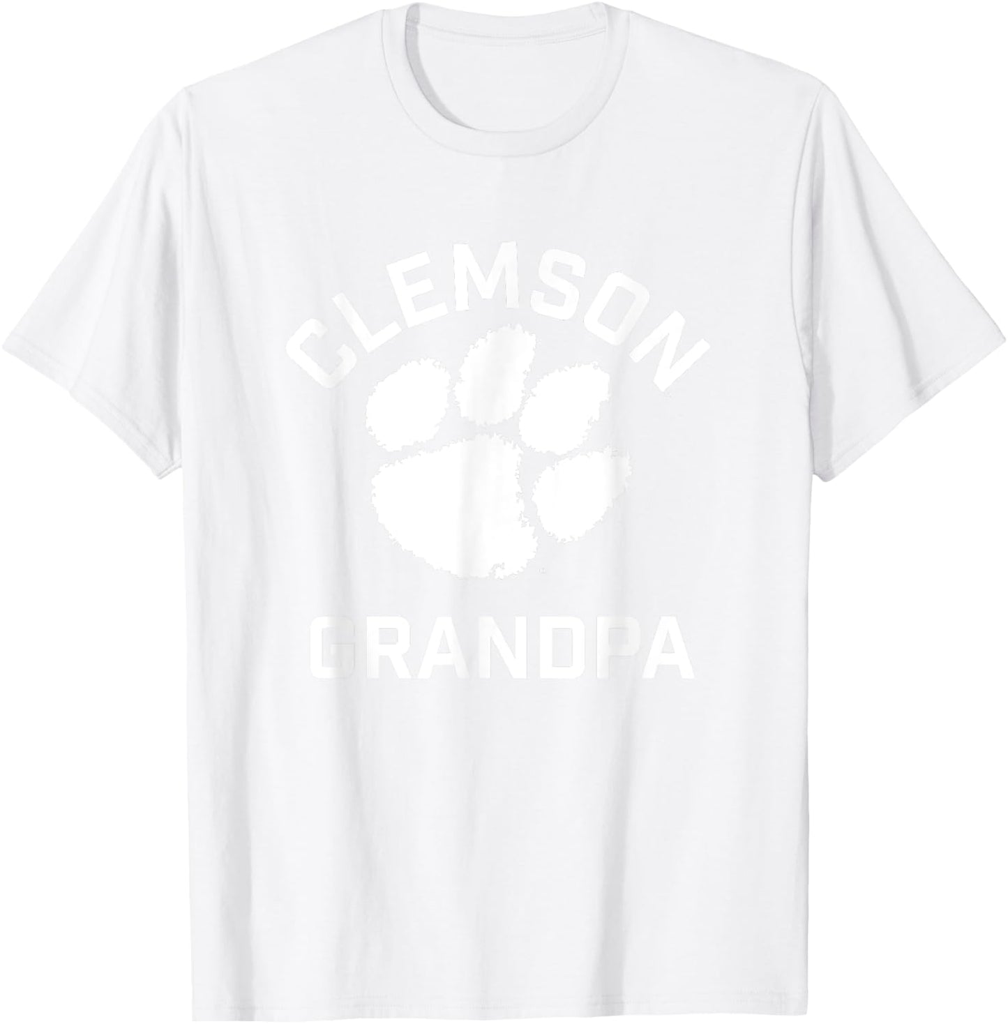 Clemson University Tigers Arched Grandpa T-Shirt - T-Shirt | White