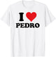 I Heart Pedro First Name I Love Custom Stuff T-Shirt - T-Shirt | White
